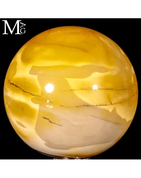 Sfera in Mookaite Giallo Intenso.