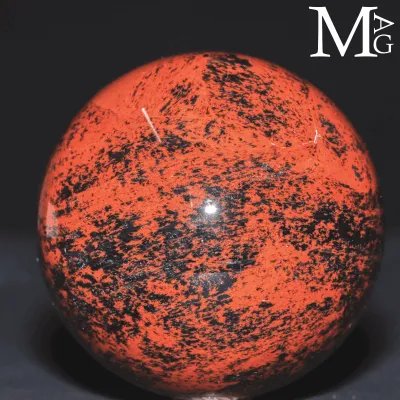 Sfera in Ossidiana rosso Mogano - Messico.