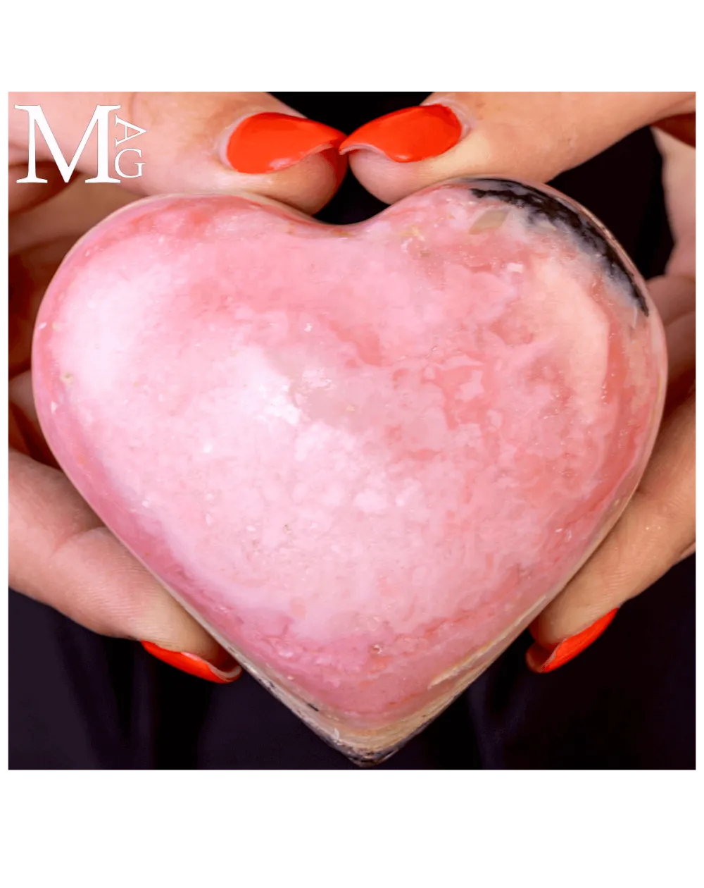Cuore in Rodonite Rosa – Perù