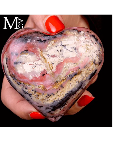 Cuore in Rodonite Rosa – Perù