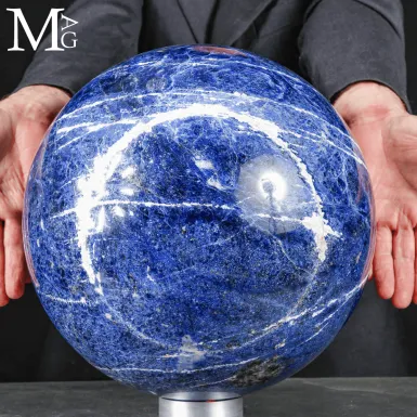 Sfera in Sodalite del Brasile - Blu Minerale per I...
