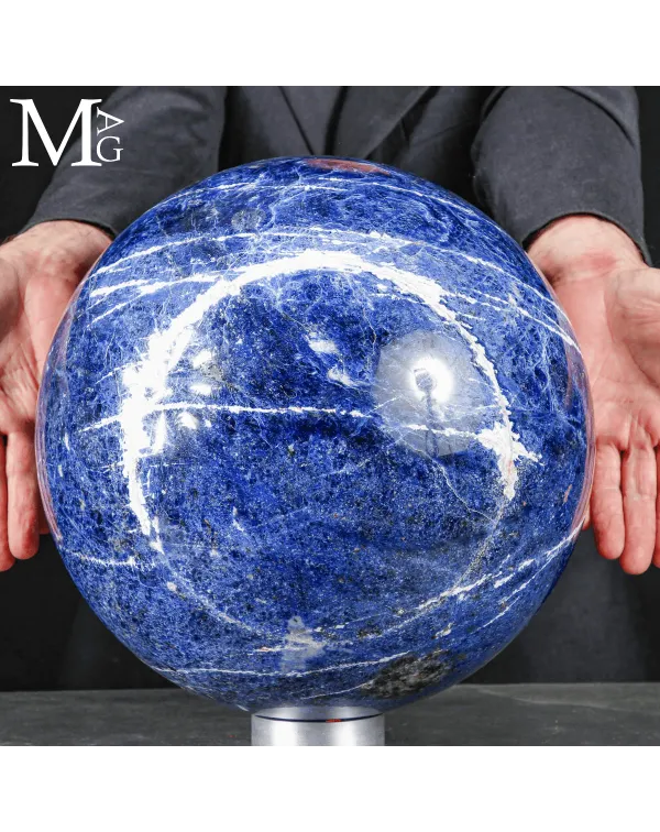 Sfera in Sodalite del Brasile - Blu Minerale per I...