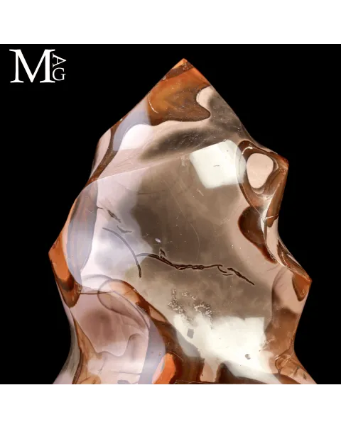 Vortice di Diaspro Policromo – Scultura Fiamma.