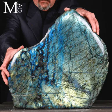 Grande Labradorite Blue and Golden Flash del Madag...