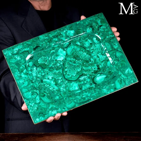Grande vassoio in Malachite Naturale
