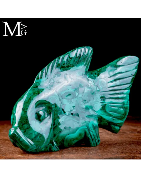 Scultura in Malachite – Pesce Tropicale.