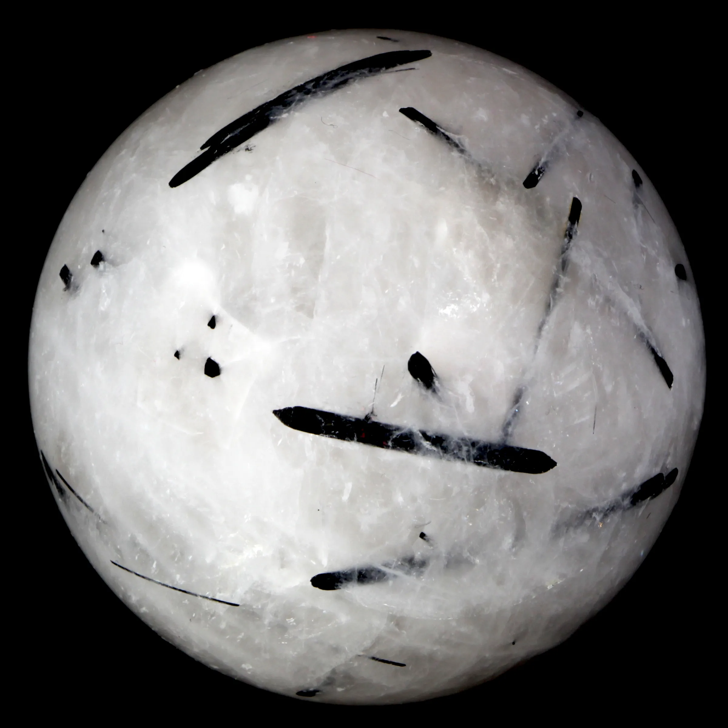 Sfera in Quarzo Tormalinato