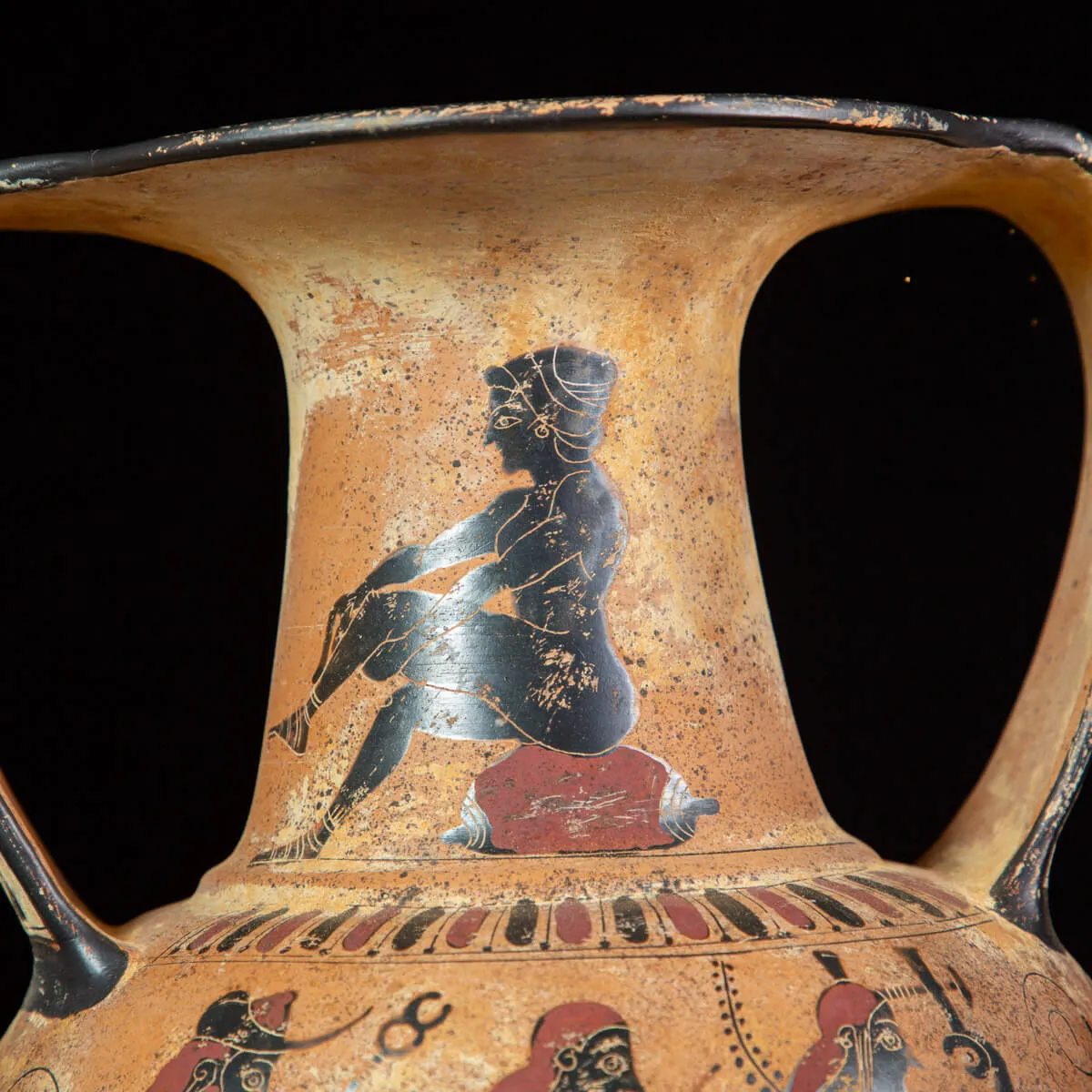 Anfora Attica a Figure Nere – Divinità e Virtù dell’Olimpo.