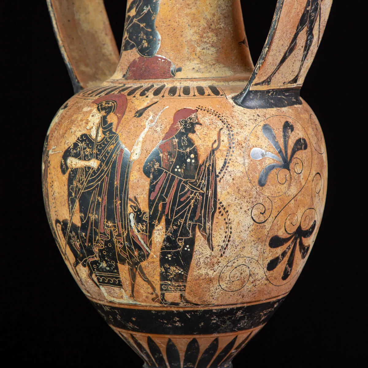 Anfora Attica a Figure Nere – Divinità e Virtù dell’Olimpo.
