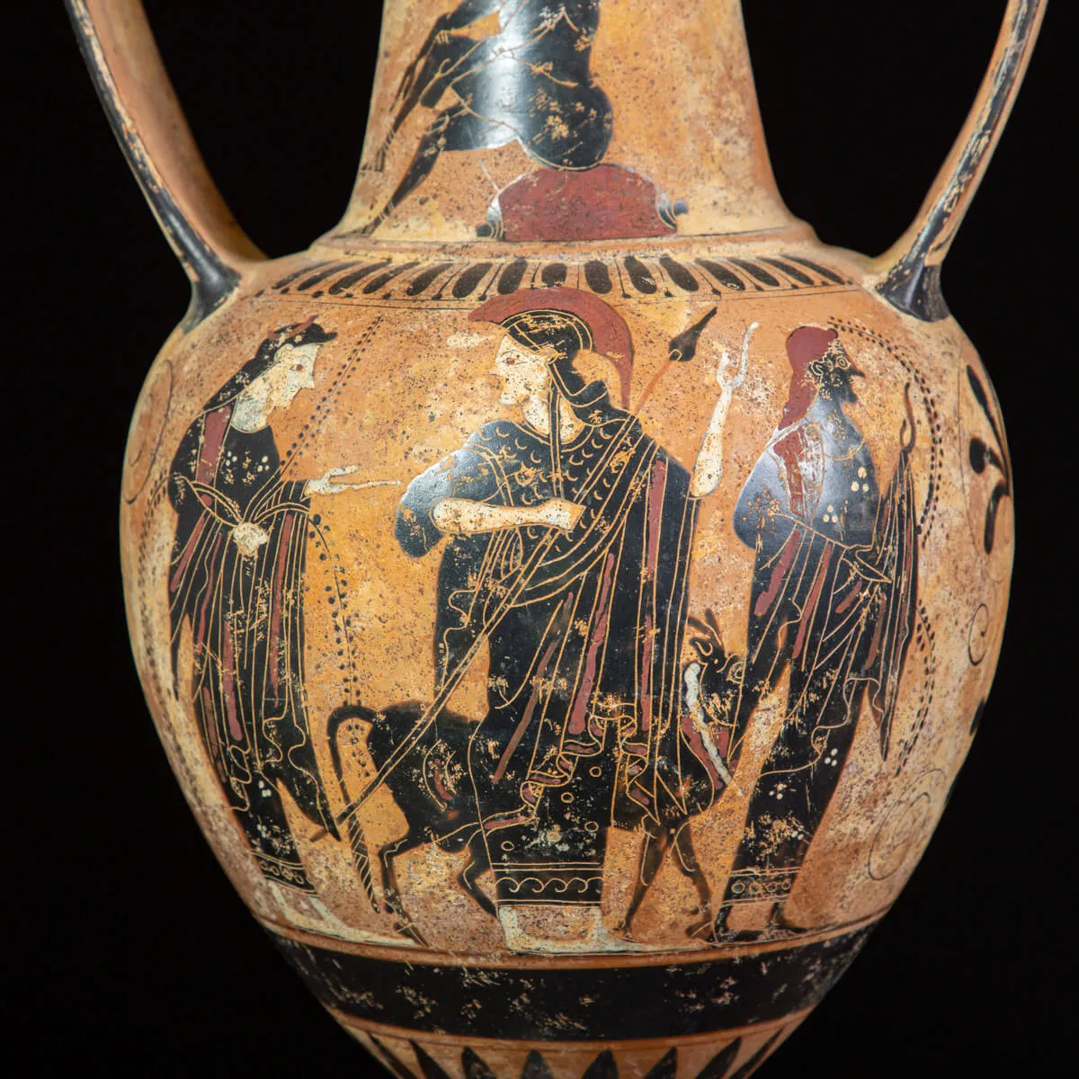 Anfora Attica a Figure Nere – Divinità e Virtù dell’Olimpo.