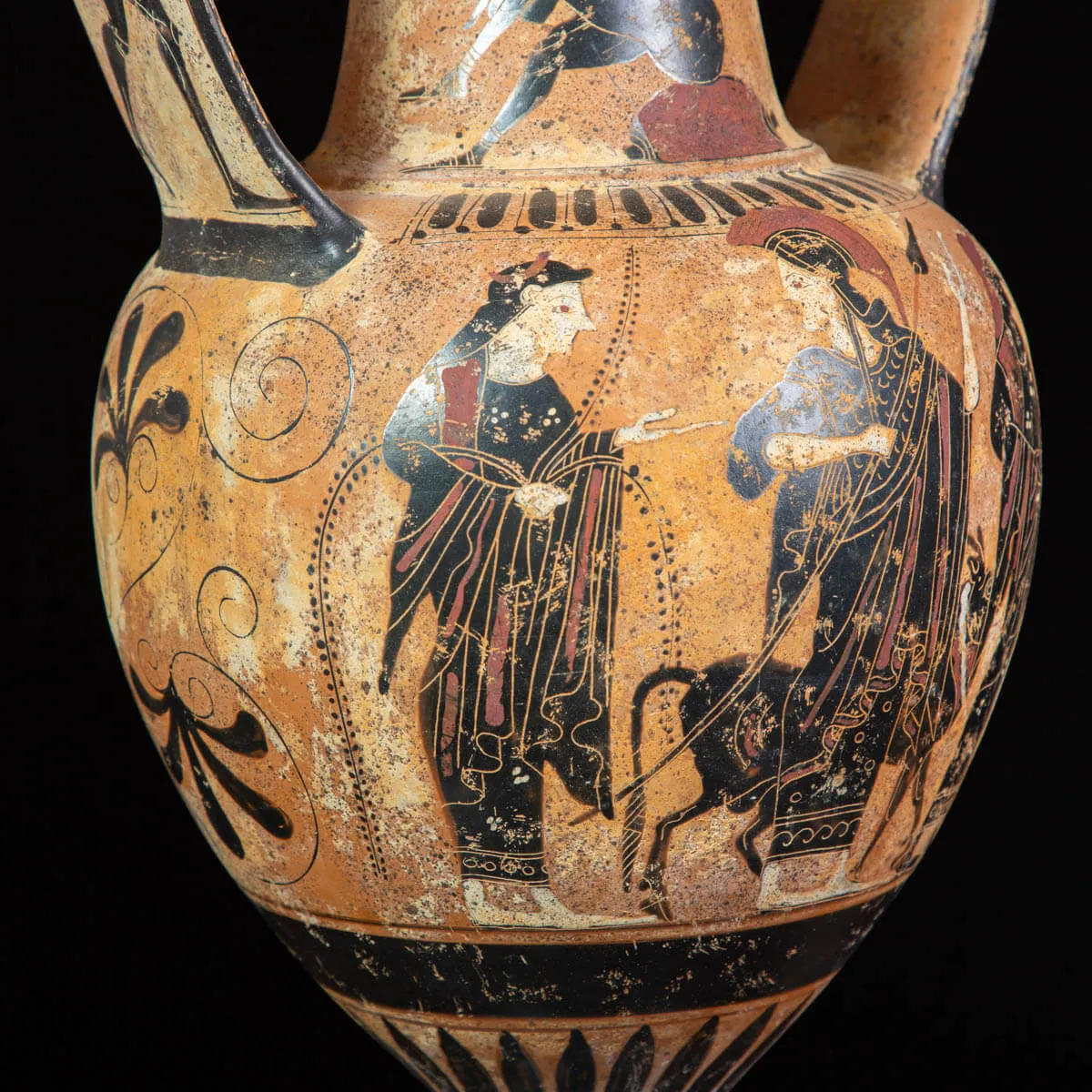Anfora Attica a Figure Nere – Divinità e Virtù dell’Olimpo.