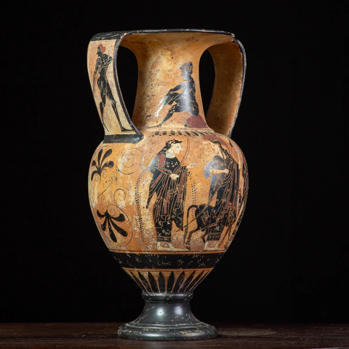 Anfora Attica a Figure Nere – Divinità e Virtù dell’Olimpo.