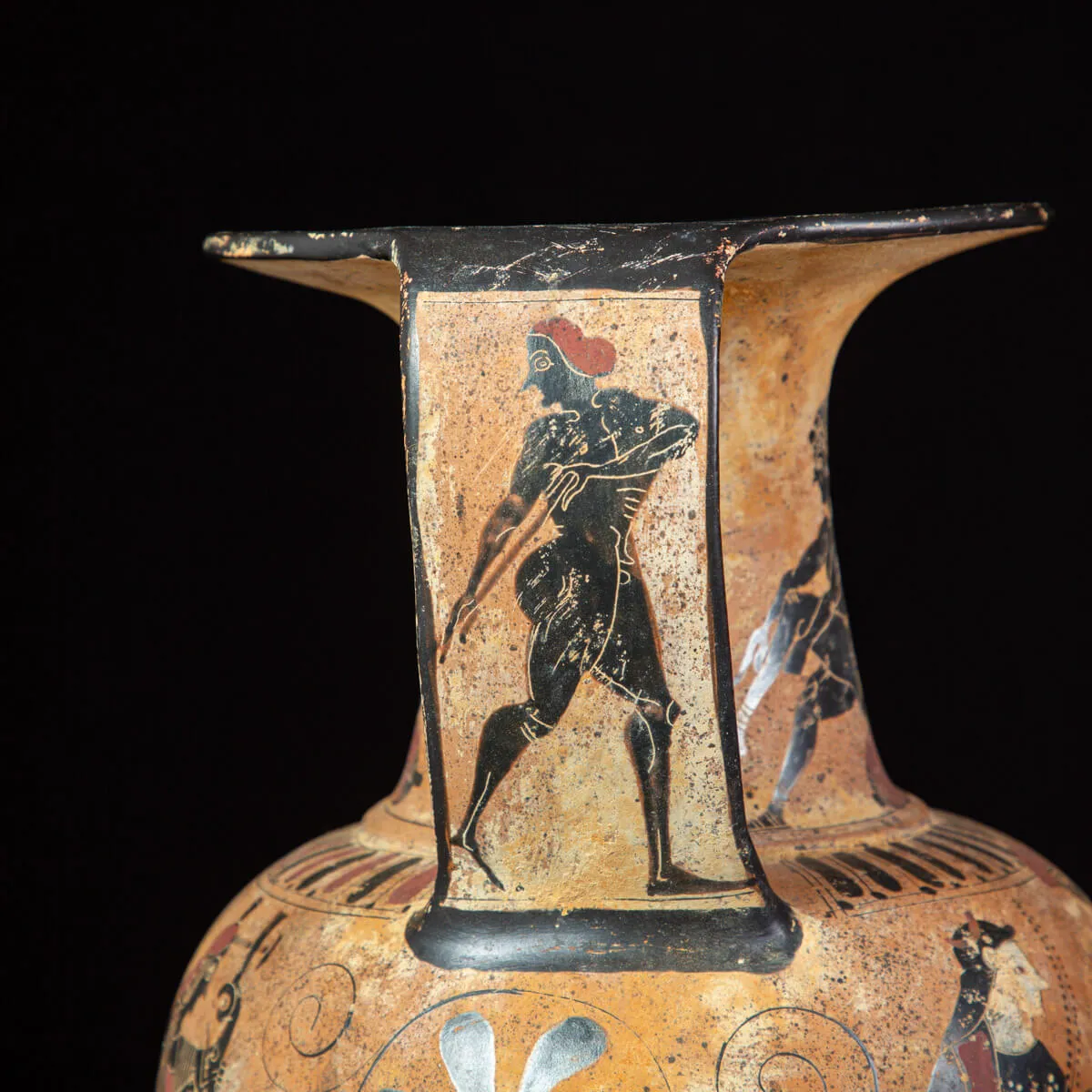 Anfora Attica a Figure Nere – Divinità e Virtù dell’Olimpo.