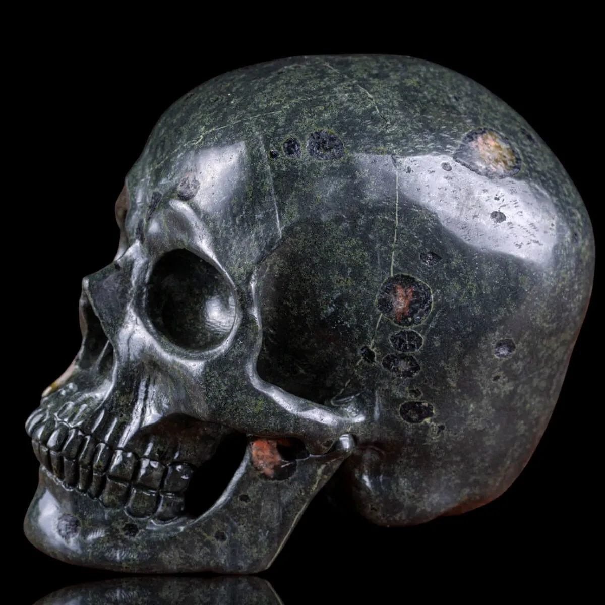Teschio in Unakite Africana