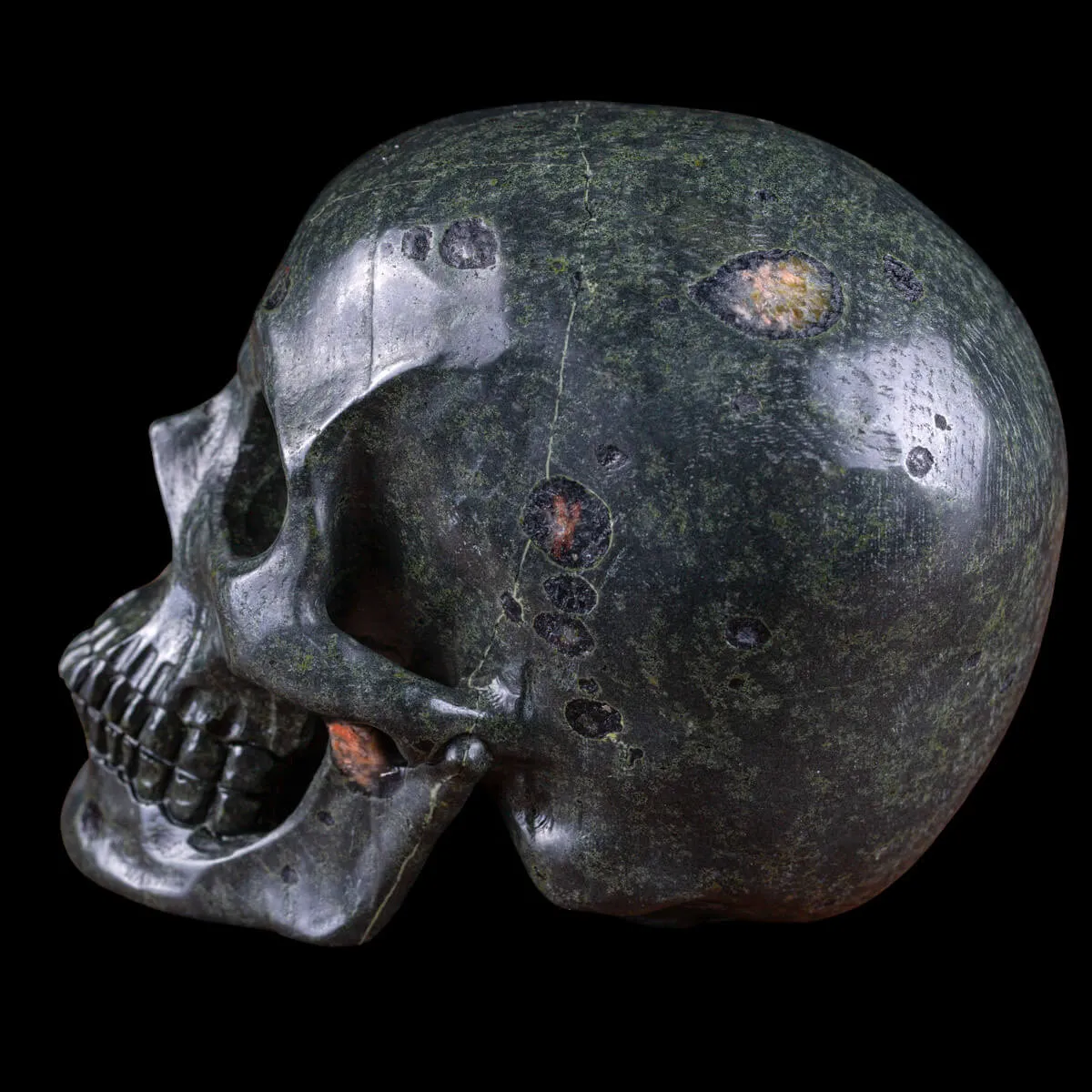 Teschio in Unakite Africana