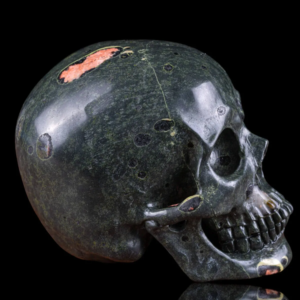 Teschio in Unakite Africana