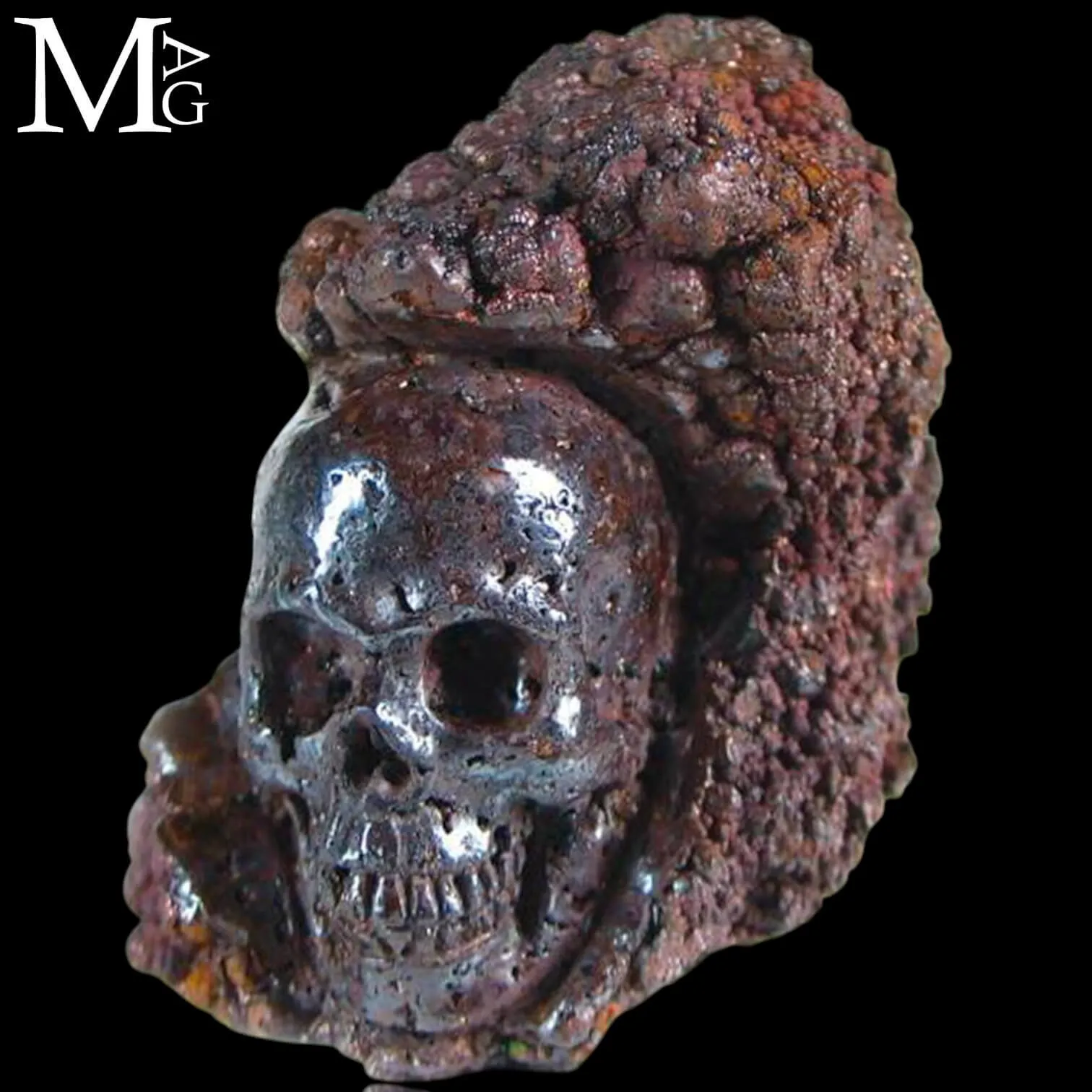 Teschio in Limonite naturale – Scultura artigianale