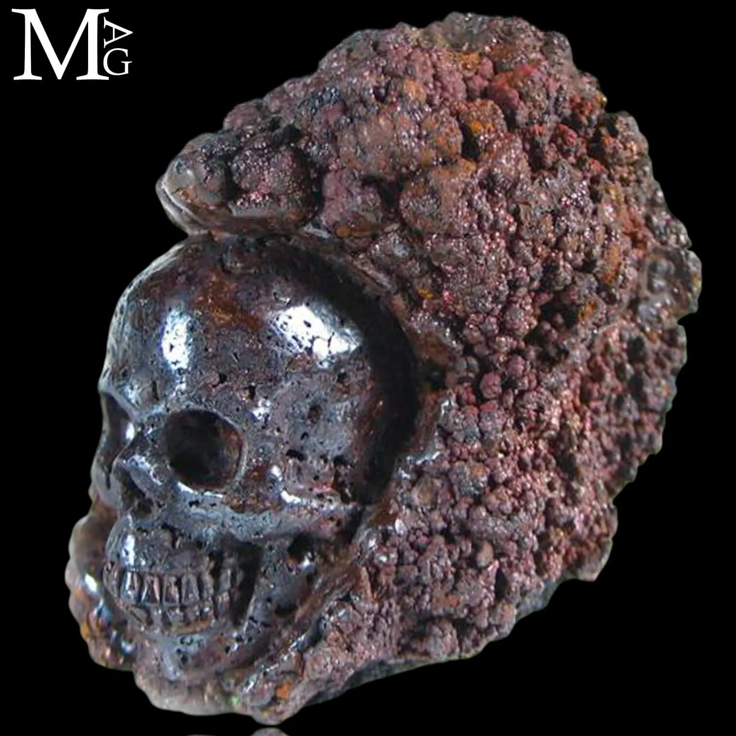 Teschio in Limonite naturale – Scultura artigianale