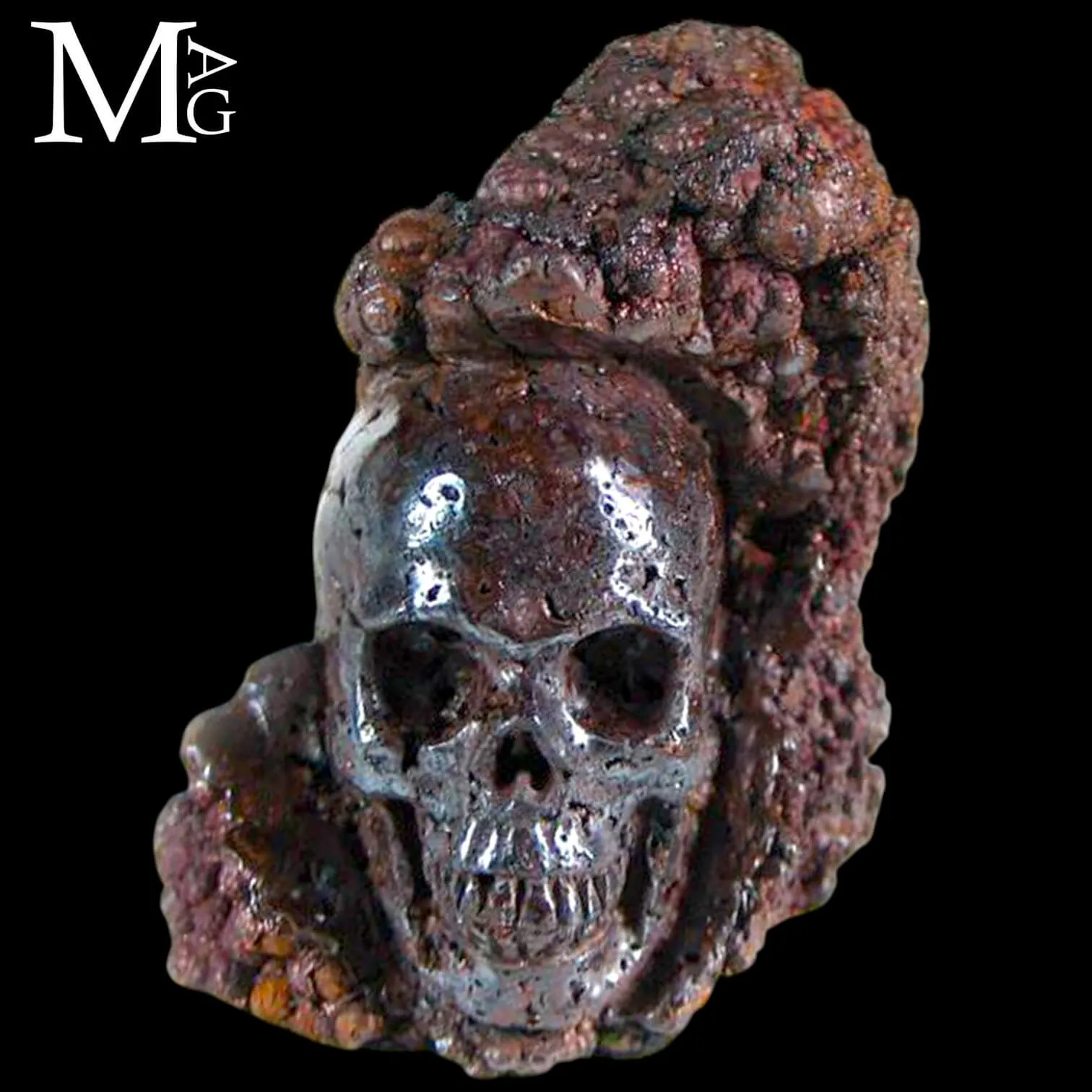 Teschio in Limonite naturale – Scultura artigianale