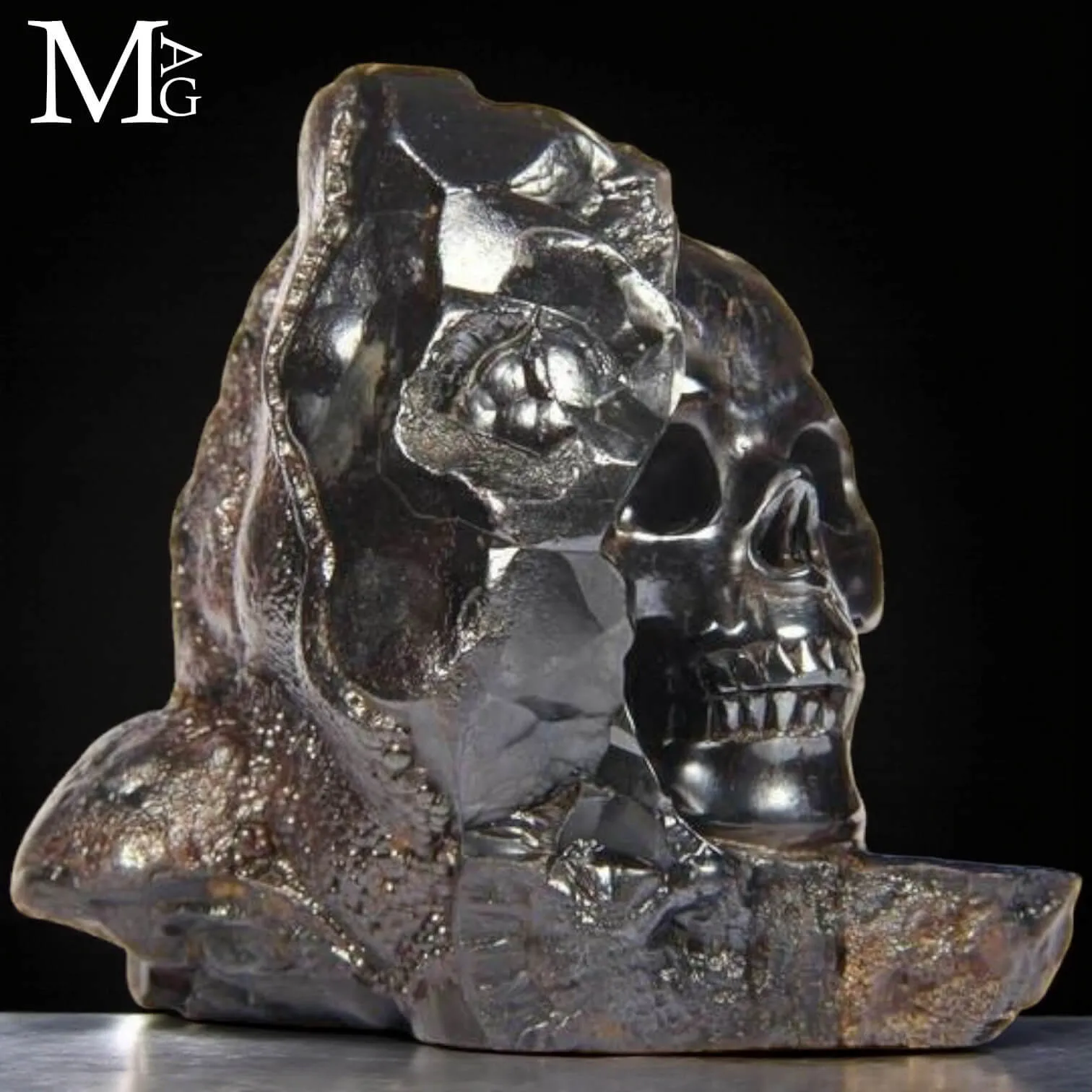 Teschio in Ematite – Scultura Artigianale
