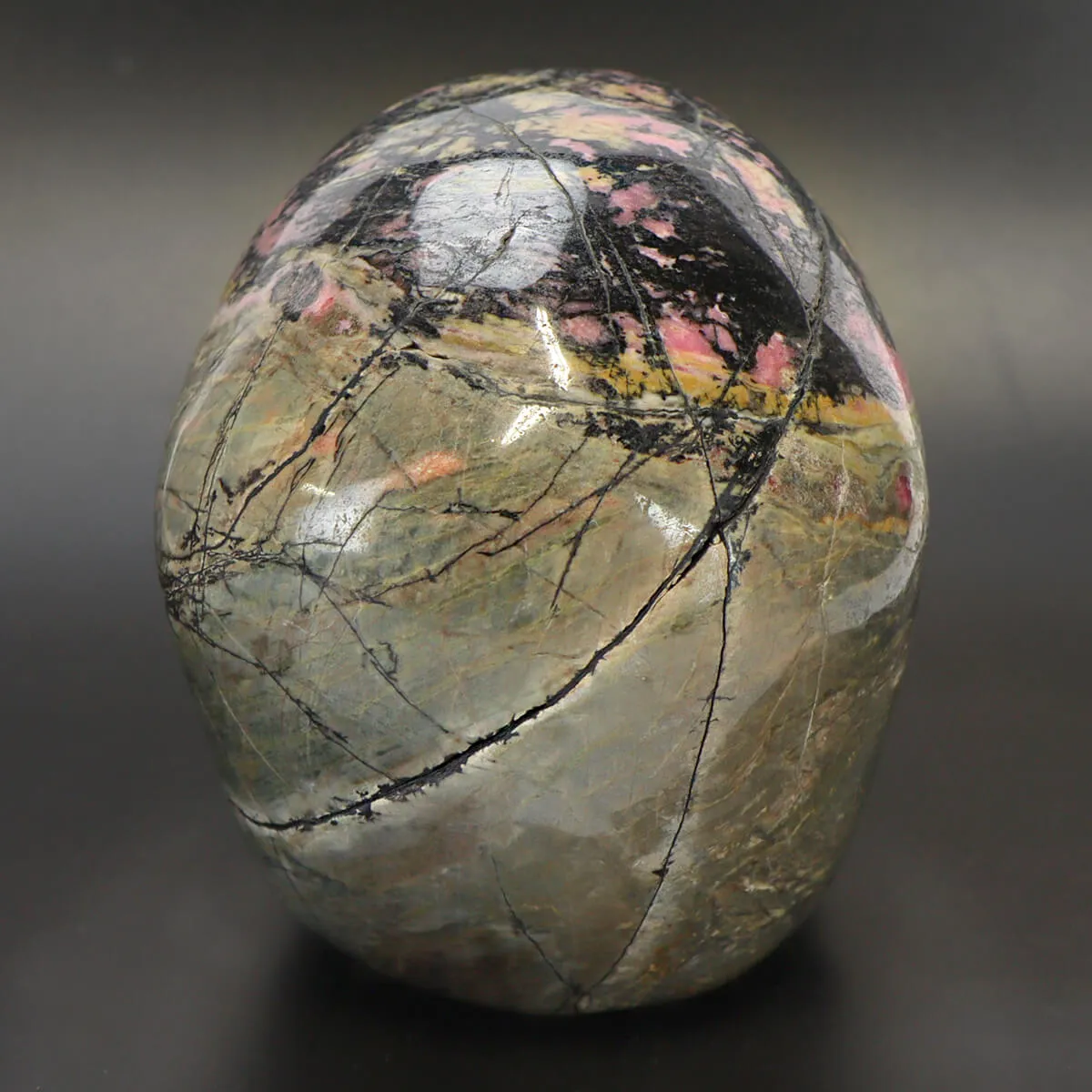 Teschio in Rodonite