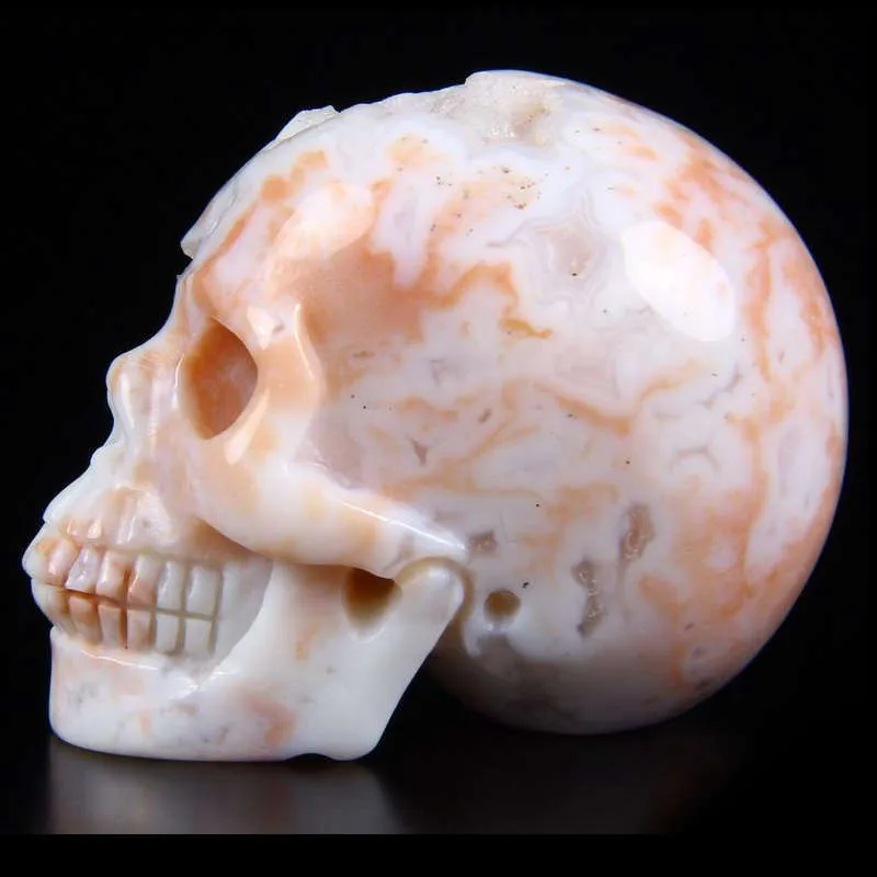 Teschio di Agata Oceanica Rosa