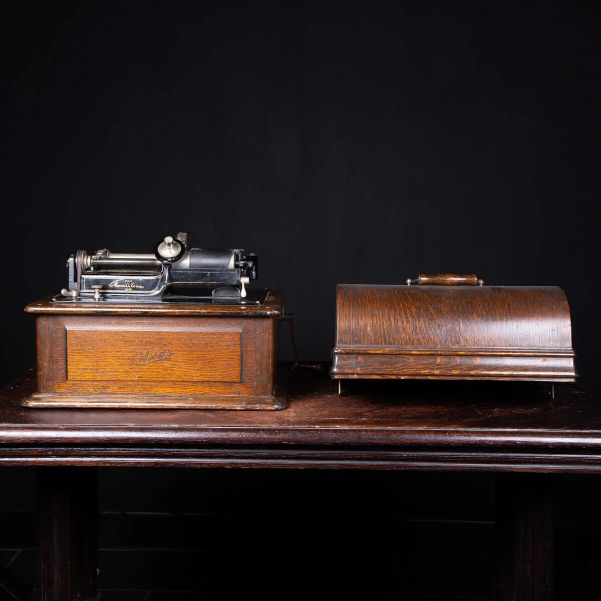 Fonografo Edison con tromba extra large, 1901-1903