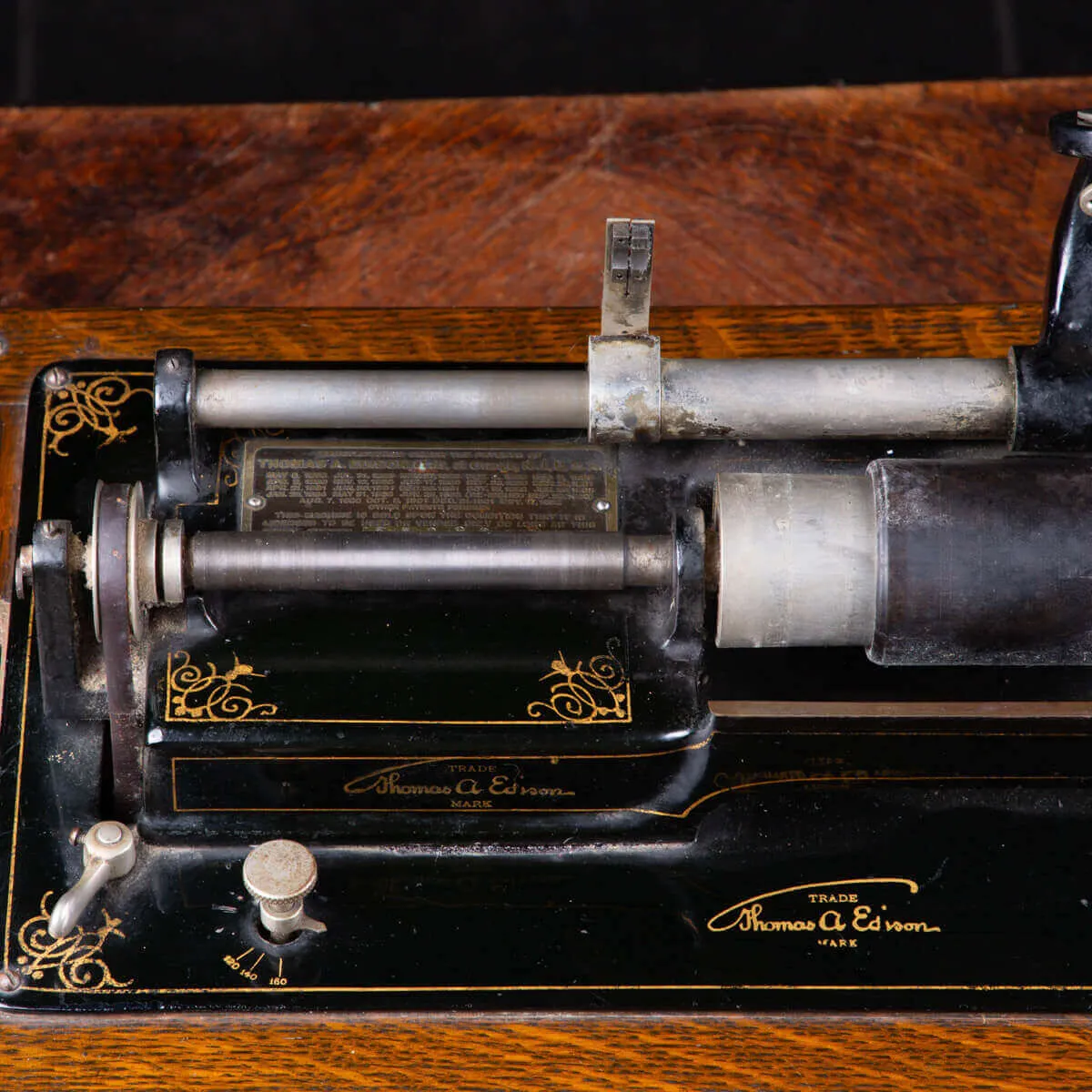 Fonografo Edison con tromba extra large, 1901-1903