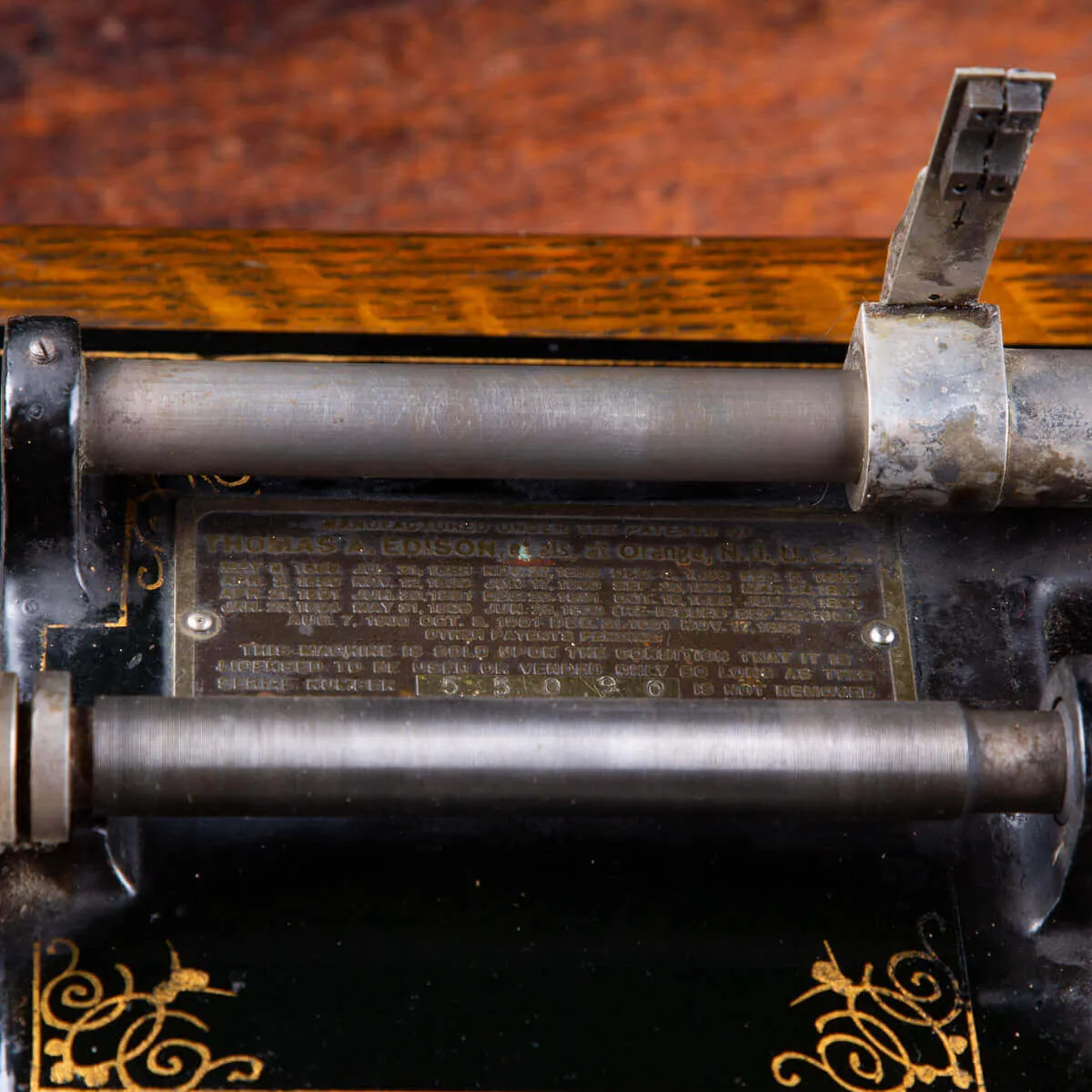 Fonografo Edison con tromba extra large, 1901-1903
