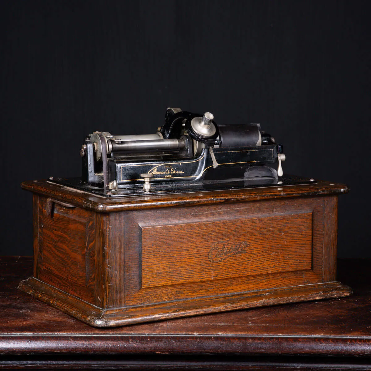 Fonografo Edison con tromba extra large, 1901-1903