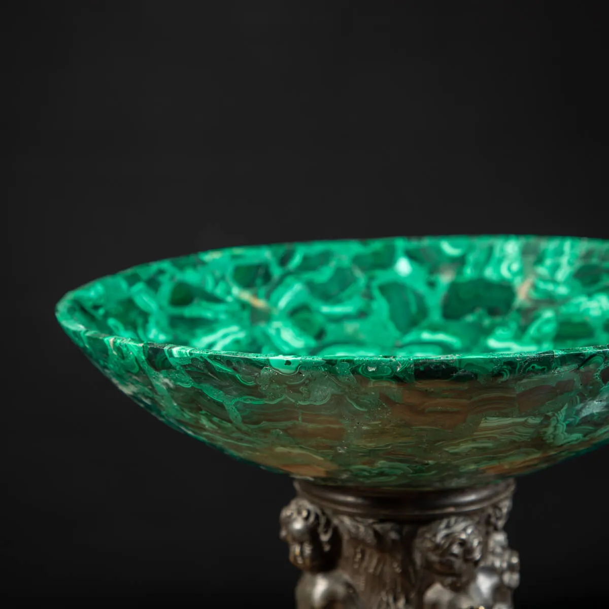 Vaso Antico in Malachite Stile Napoleone III