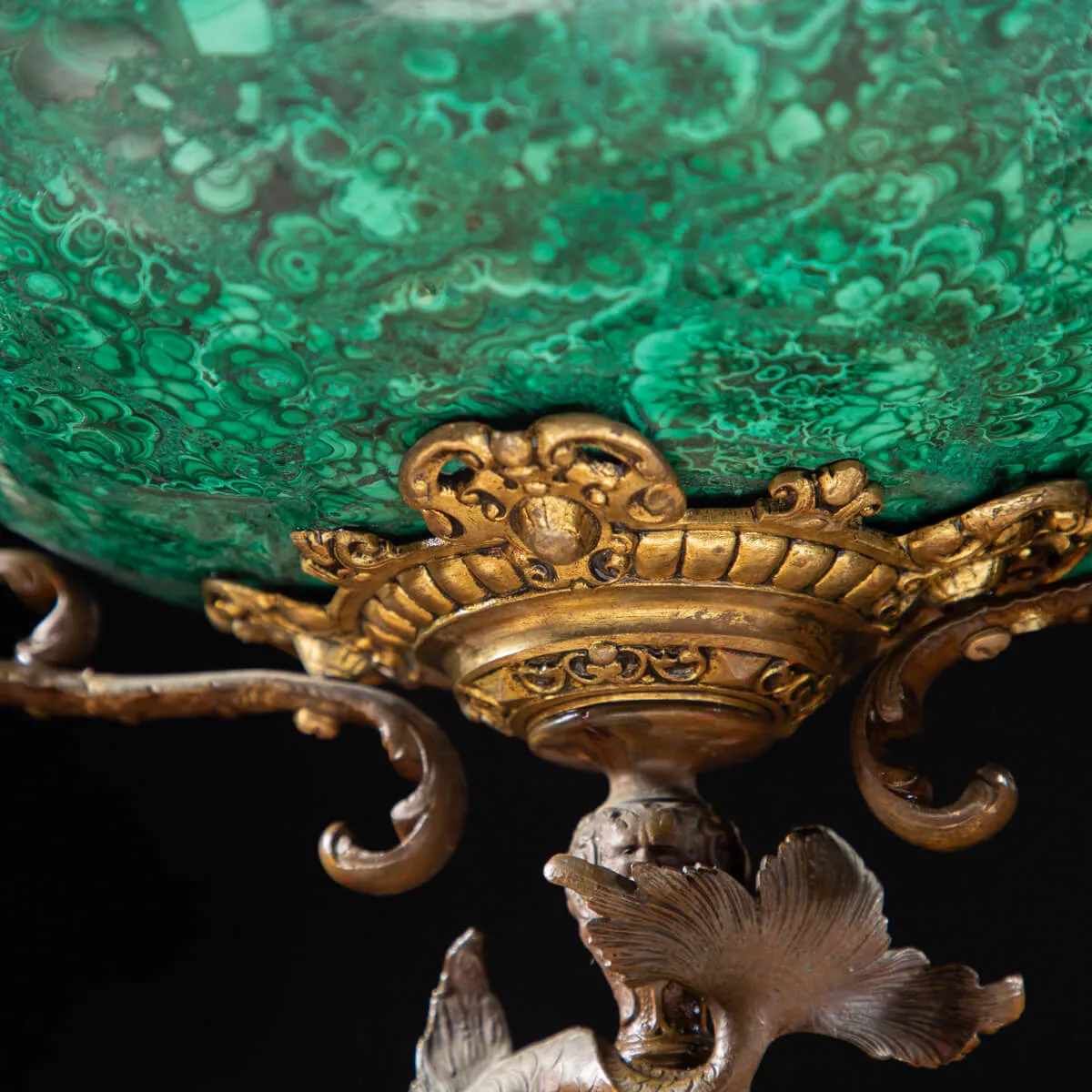 Vaso Antico in Malachite Stile Napoleone III