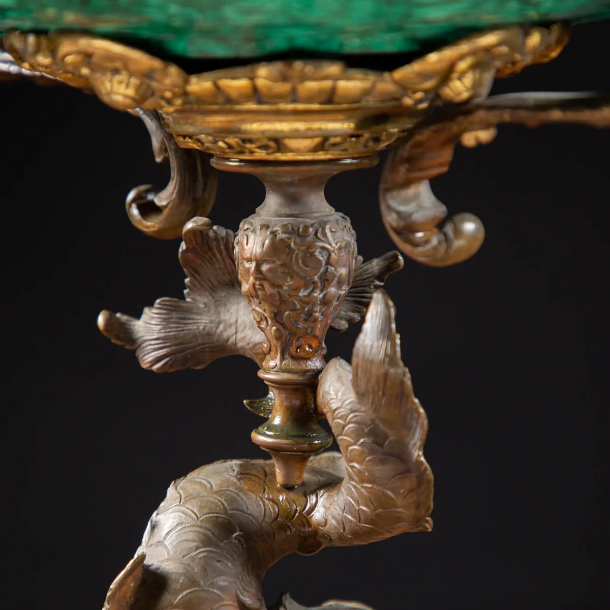 Vaso Antico in Malachite Stile Napoleone III