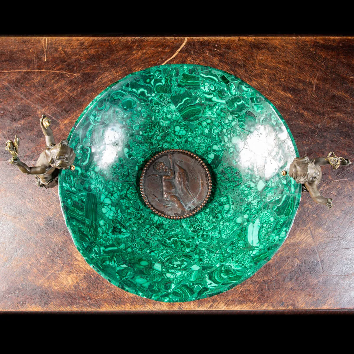 Vaso Antico in Malachite Stile Napoleone III