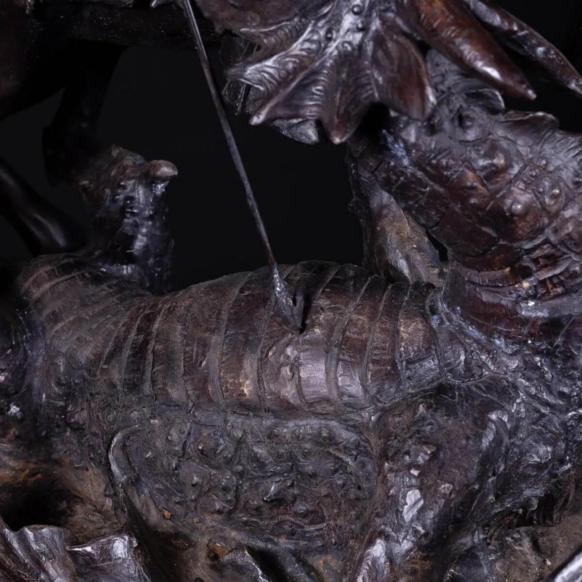 Scultura in Bronzo - San Giorgio e il Drago.