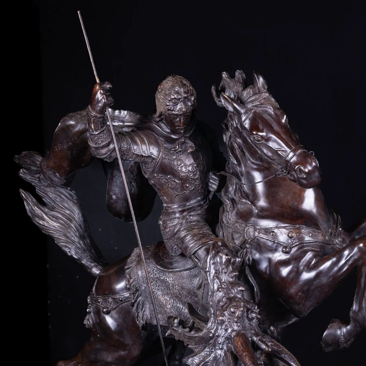 Scultura in Bronzo - San Giorgio e il Drago.