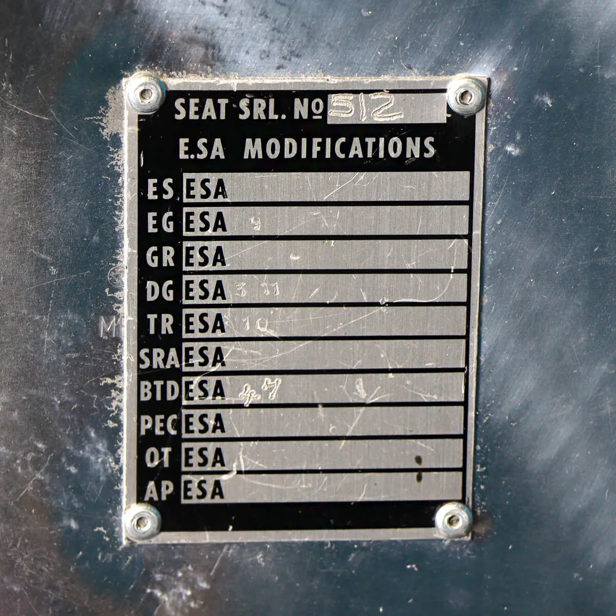 Sedia Espulsione Mk3 Martin Baker