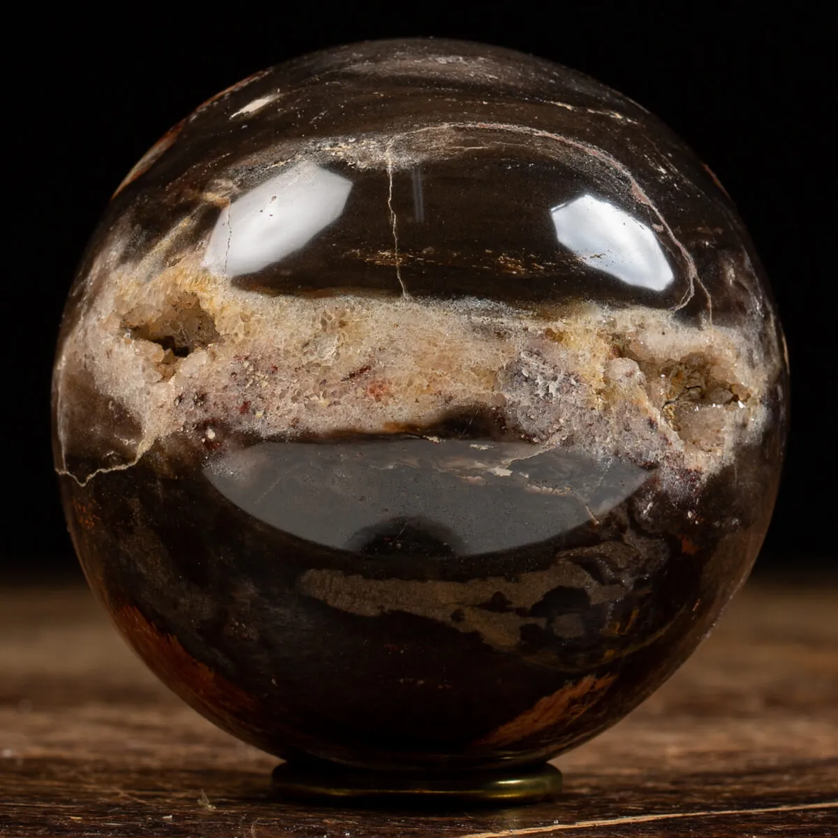 Sfera di Legno Pietrificato