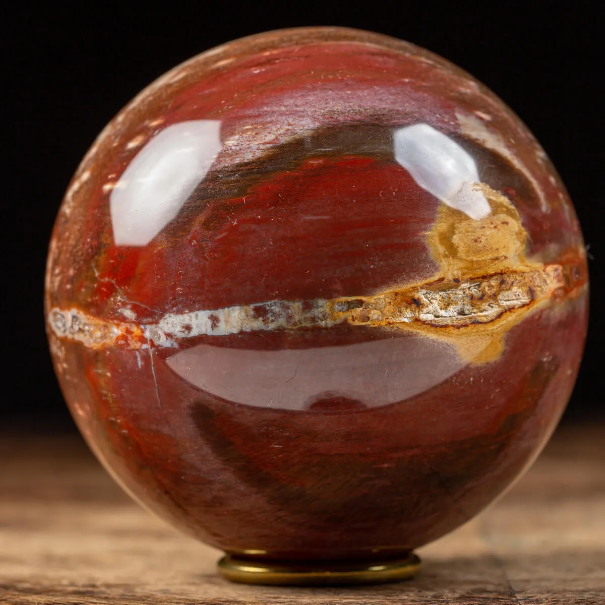 Sfera di Legno Pietrificato