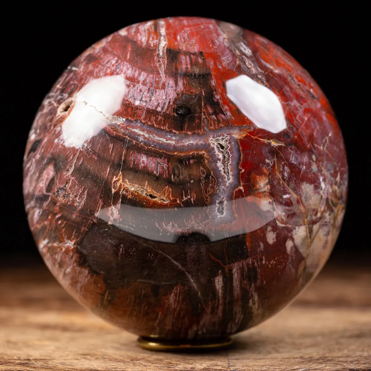 Sfera di Legno Pietrificato