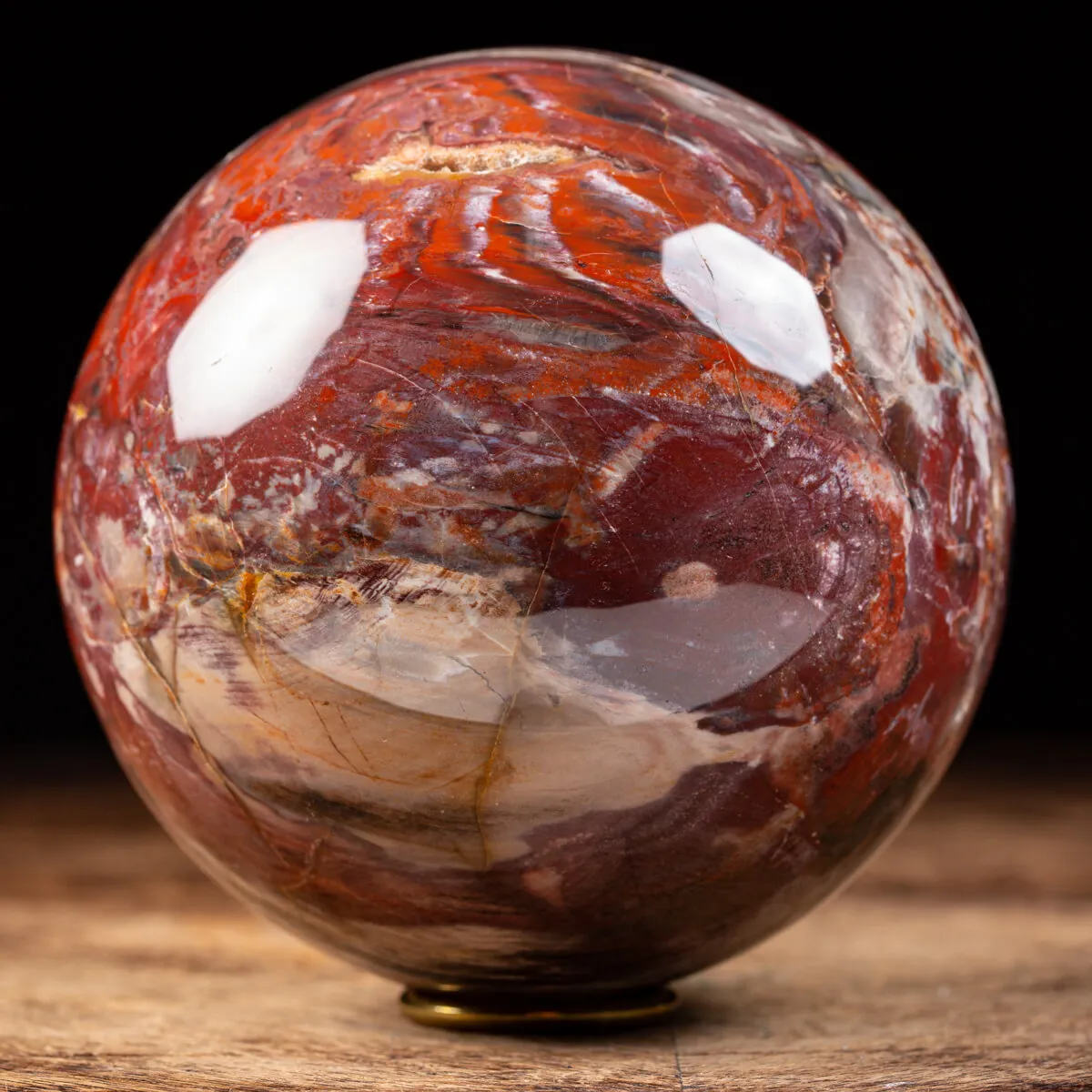 Sfera di Legno Pietrificato