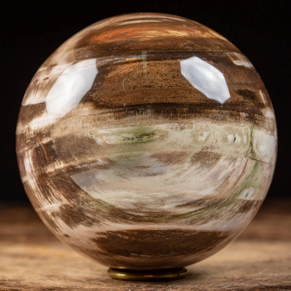 Sfera di Legno Pietrificato