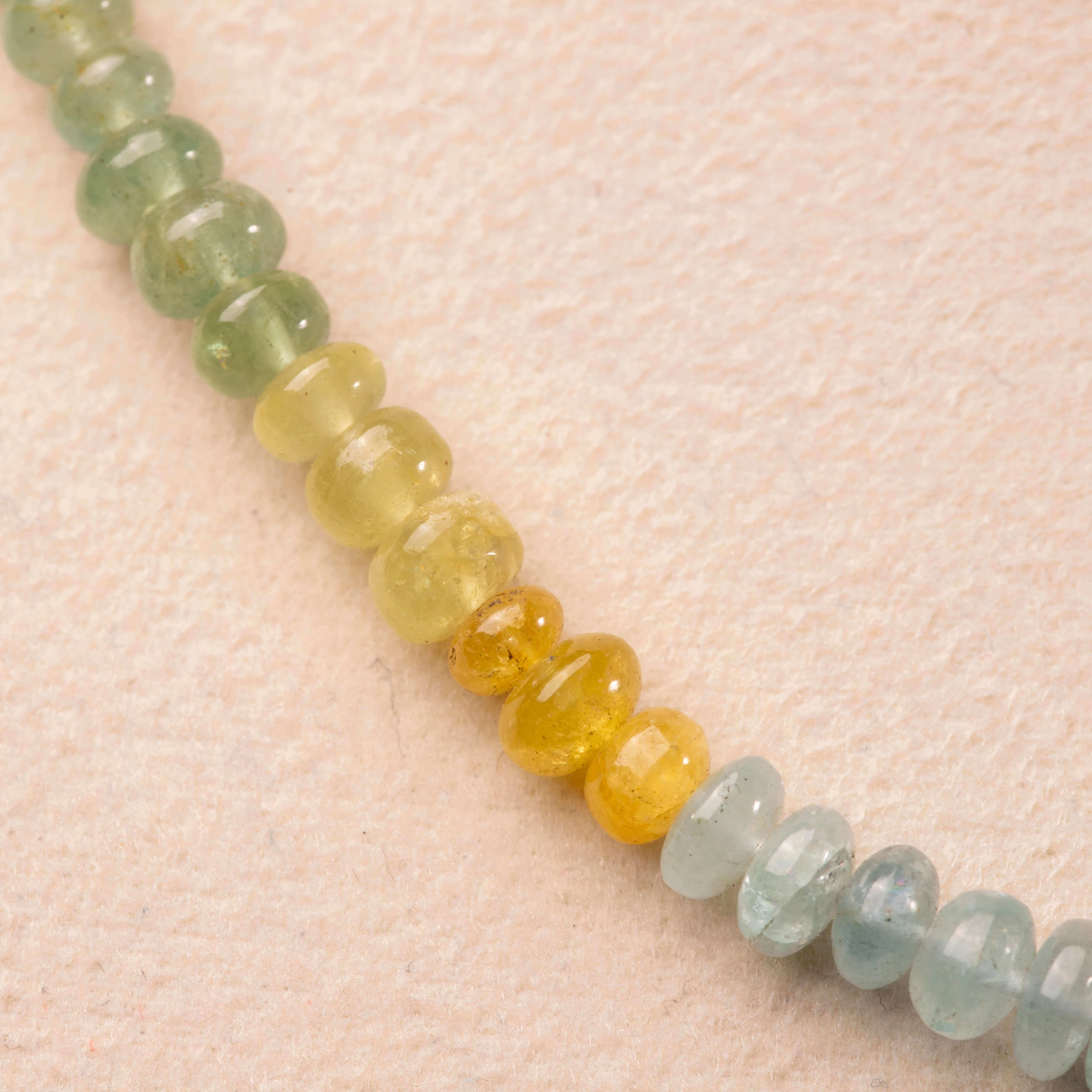 Collana di Berilli: Acquamarina e Eliodoro in Sfumature di Blu e Verde.
