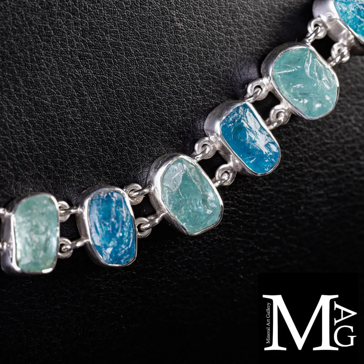 Collier in Argento con Acquamarina e Apatite Naturali