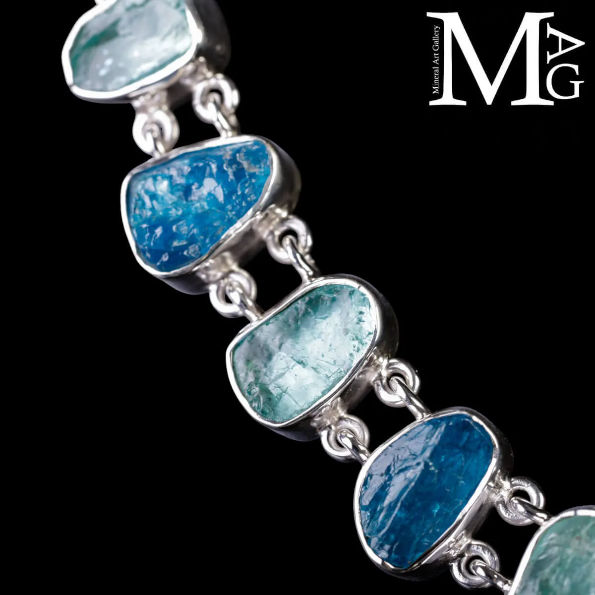 Collier in Argento con Acquamarina e Apatite Naturali