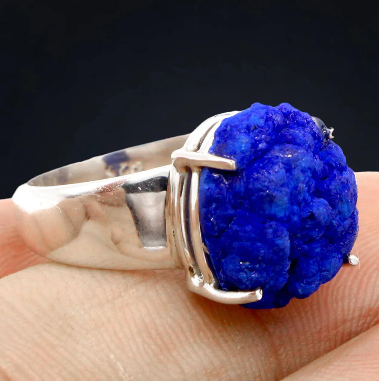Anello in Argento : Azzurrite l'Intensità del Blu.