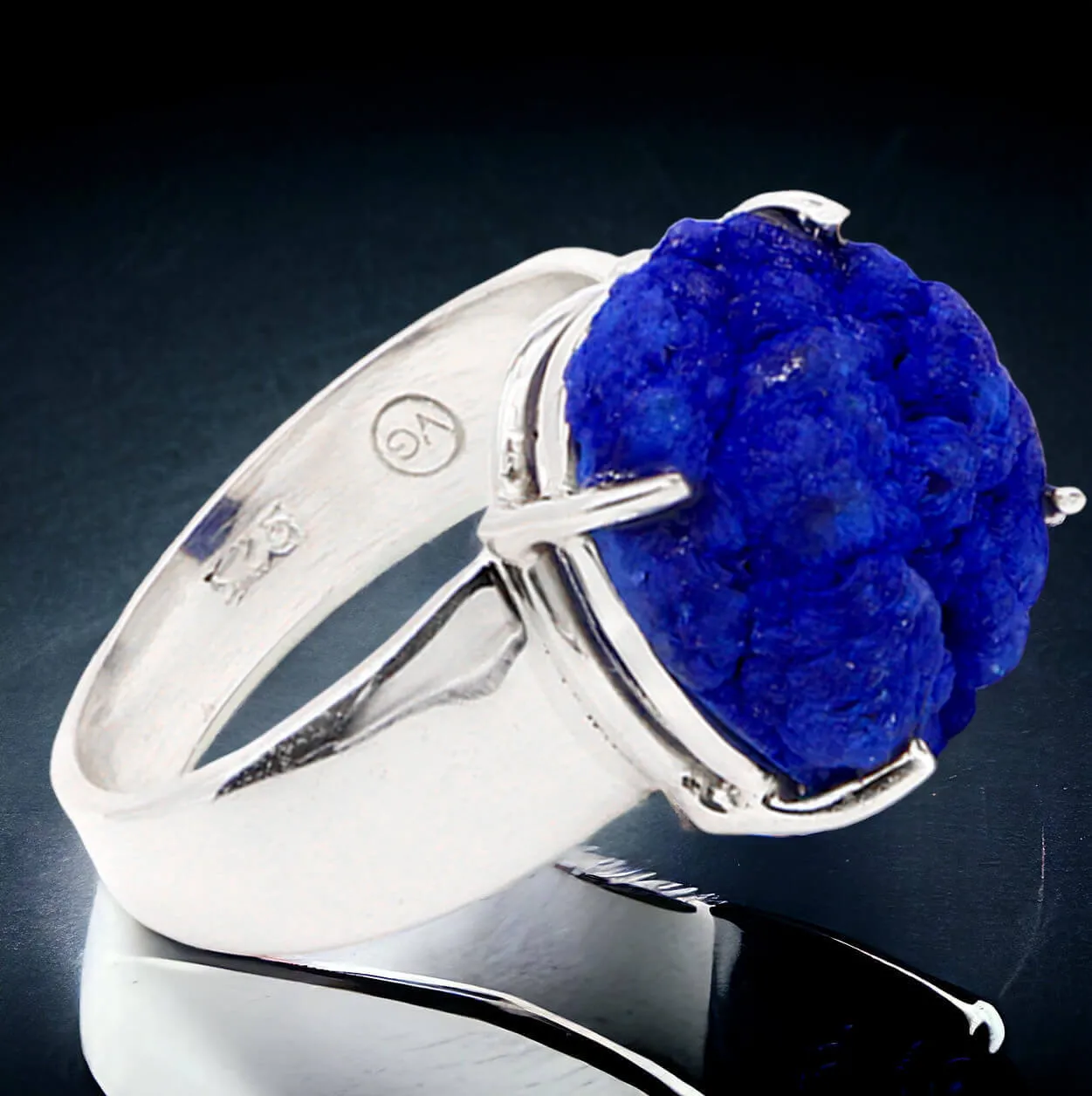 Anello in Argento : Azzurrite l'Intensità del Blu.