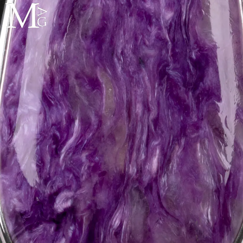 Ciondolo in Argento con Charoite - Goccia