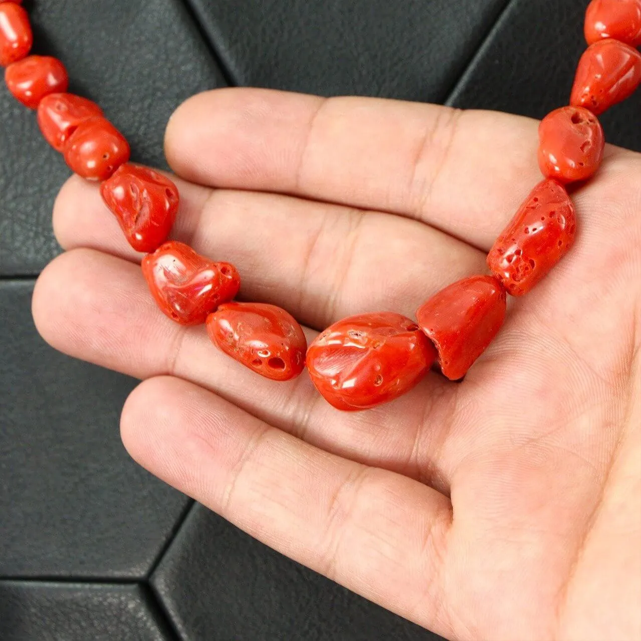 Collana in Corallo Rosso del Mediterraneo – Sardegna.