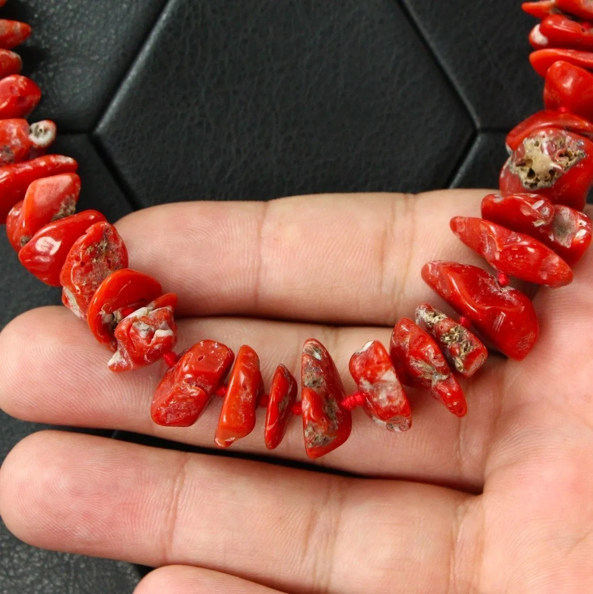 Collana in Corallo Rosso Mediterraneo.